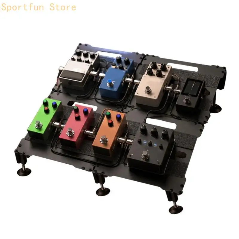 Effects Pedal Mounting Pedalboard with Oxidized Aluminum Alloy Surfaces, Integrated Structure, and Non-Slip Feet for Stage