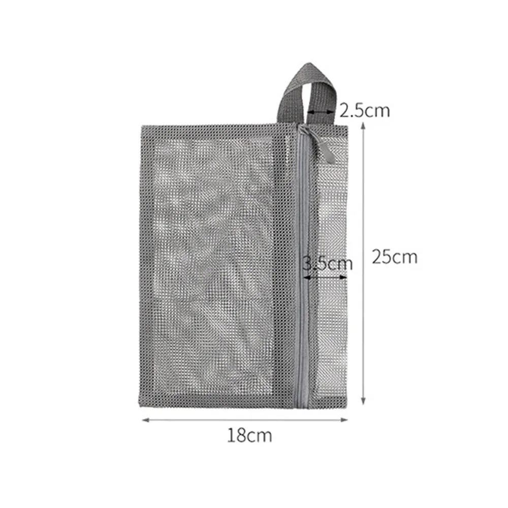 

Foldable Mesh Makeup Wash Bag Hollow Quick Dry Toiletries Bag Waterproof Lightweight Storage Bag Travel