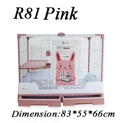 R81 New Large Double-drawer Home Rabbit Cage Prevents Urination