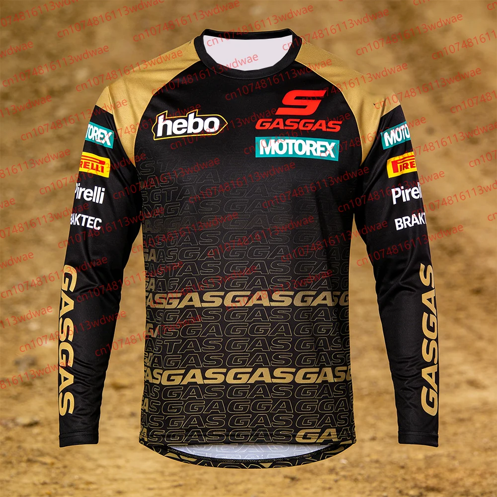Camiseta de Motocross GASGAS para Hombre, Traje de Ciclismo Hebo Motorex de Secado Rápido, Transpirable y Ligero, para Pilotos Profesionales y Entusiastas del MX Todoterreno