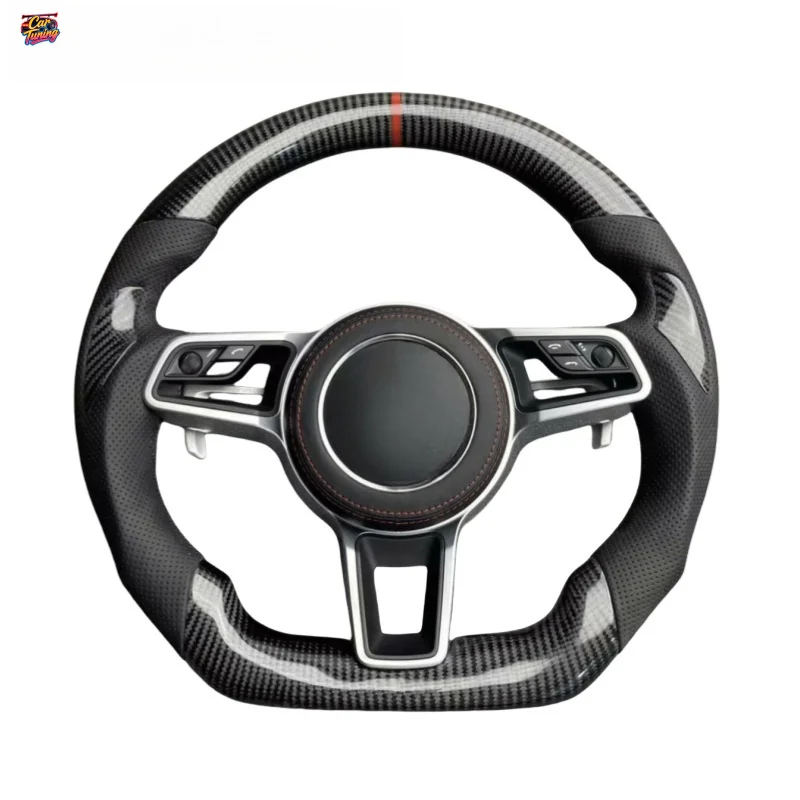 For Porsche Cayenne Panamera 911steering Sport Flat Bottomed Carbon Fiber Upgrade and Custom Modification Steering Wheel