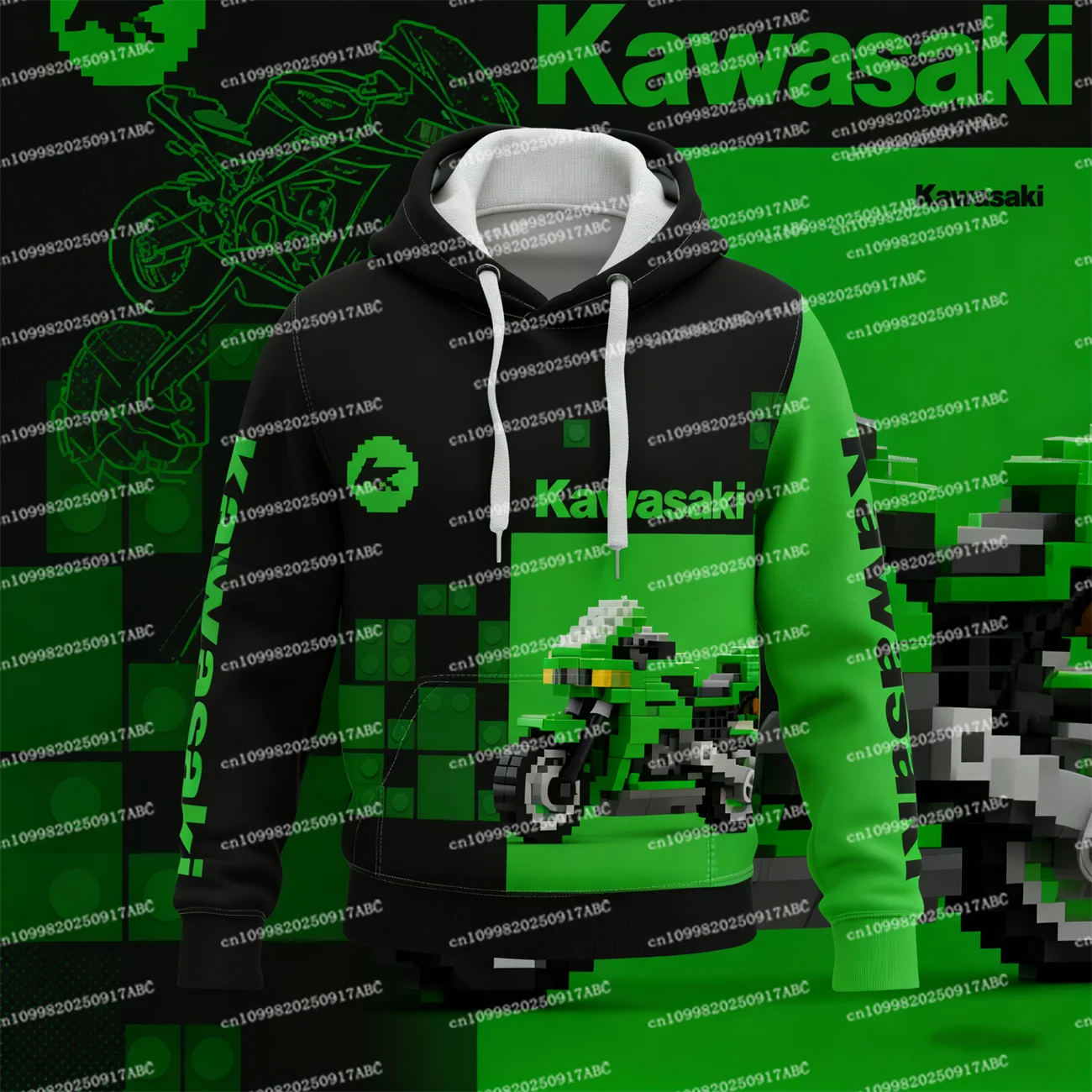 

（Kawasaki ）Men Hoodie Kawasaki Hoodie Women Hoodie Ninja Motorcycle Off Road Hoodie Extreme Sports Adventure Outdoor Hoodie
