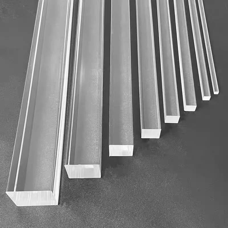 

Square Clear Extruded Acrylic Plastic Rod Bar Various Sizes