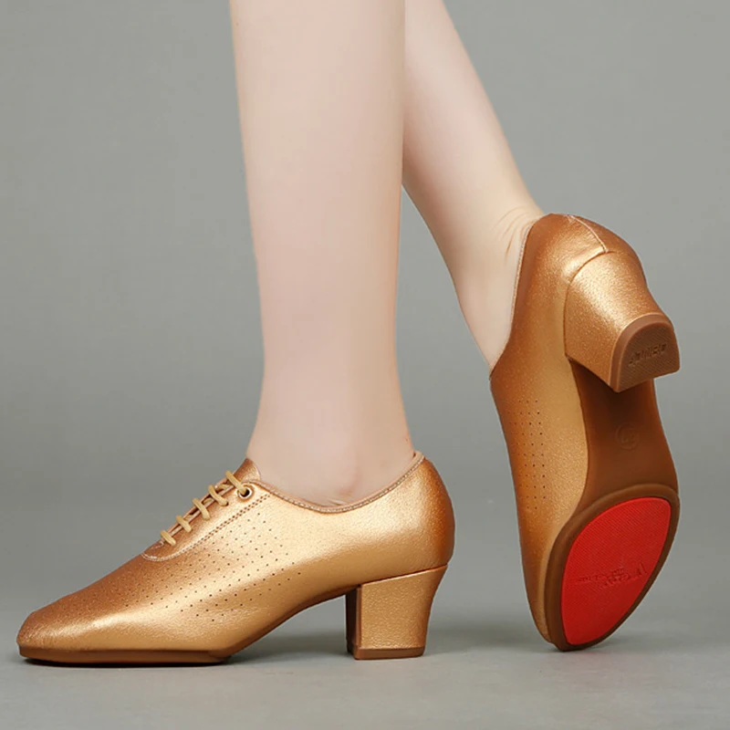 Chaussures de danse latine à fond souple pour femmes, chaussures de danse moderne internationale pour dames, Waltz Tango Foxtrot