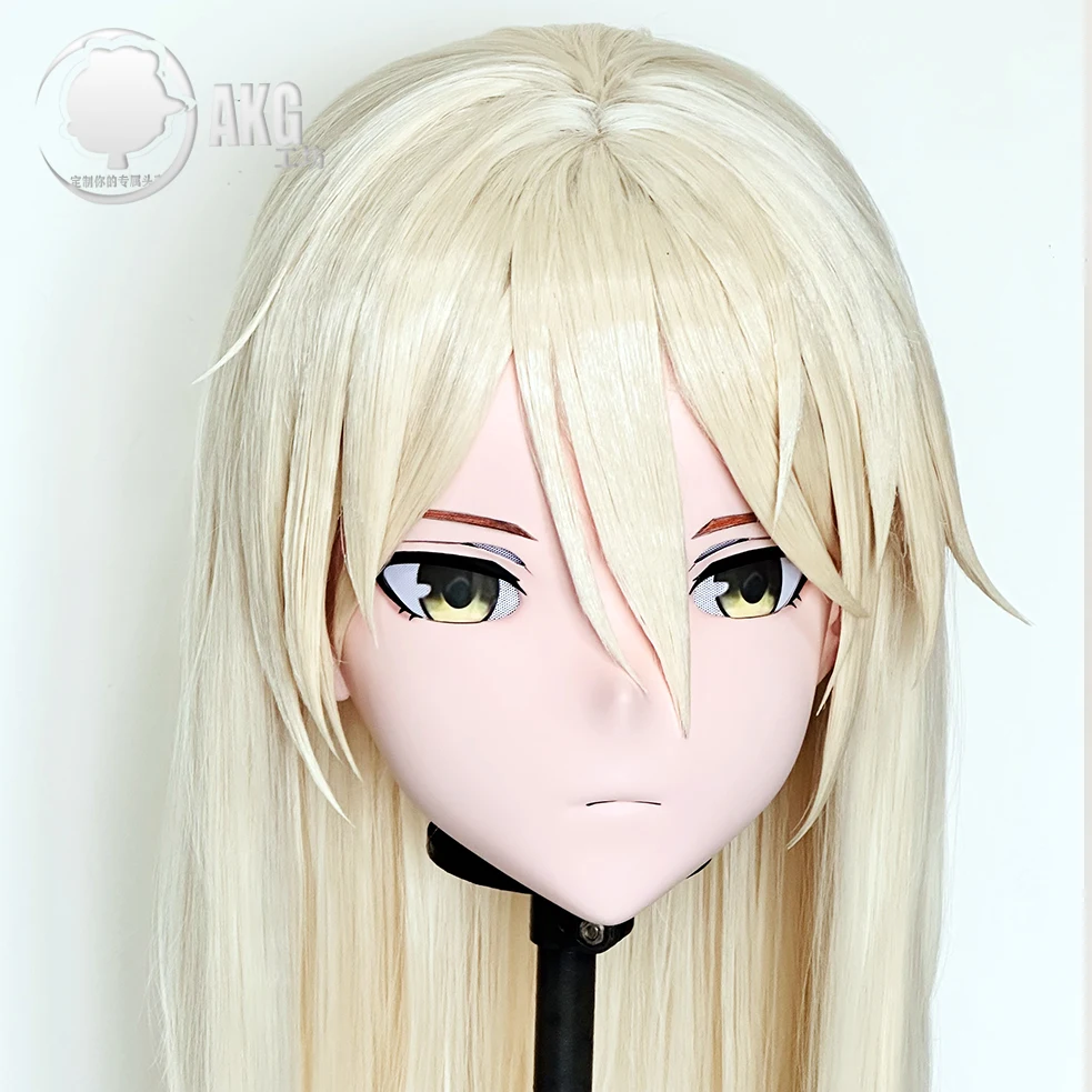 

(AL260) индивидуальный персонаж Crossdress для женщин/девочек, смола, половина/полная голова с замком, косплей, японское аниме, игра, роль, маска кигуруми