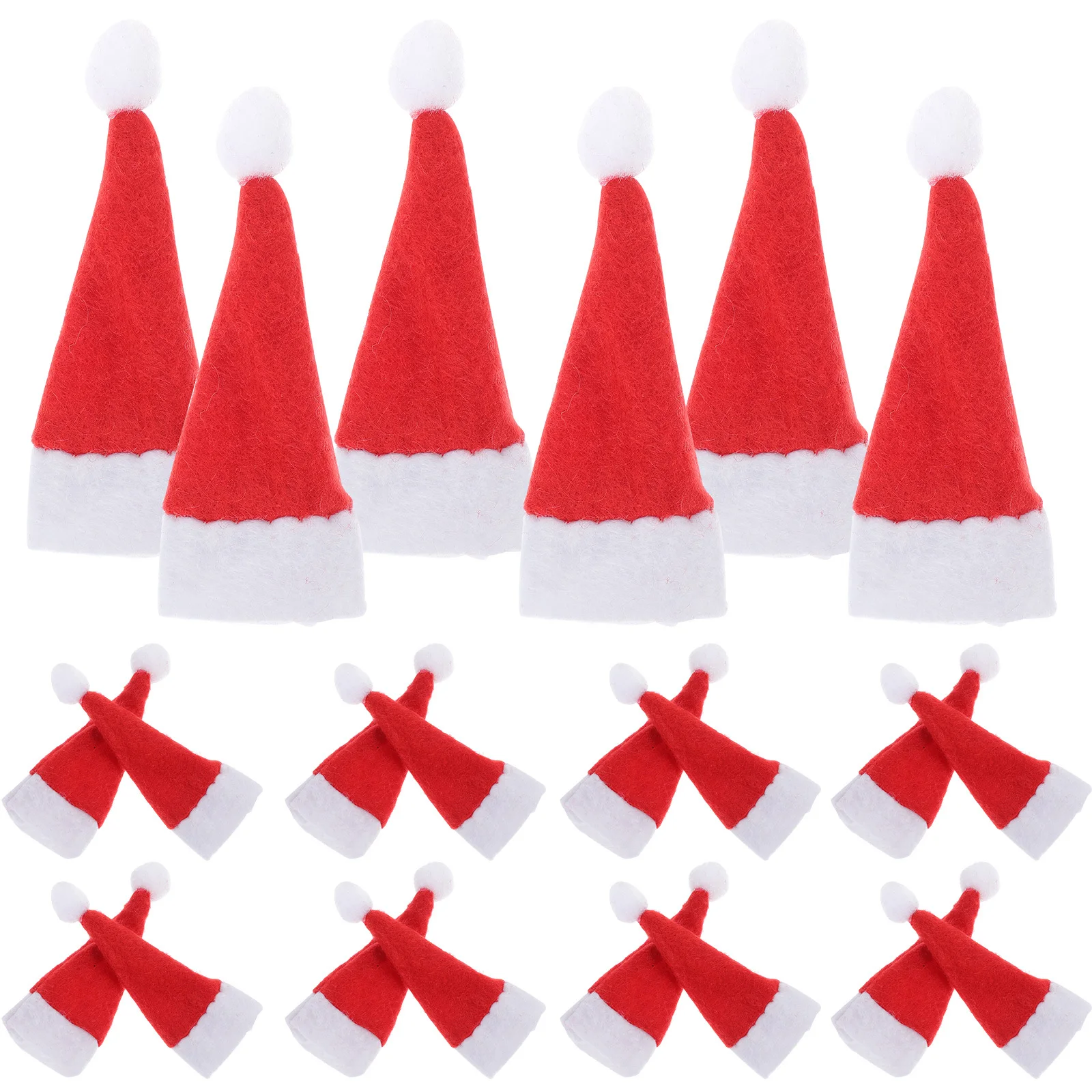 

24Pcs Mini Elf Hats for Xmas Decor DIY Crafts Lollipop Covers Lightweight Compact Size Hat Hats Lollipop Decor Hat