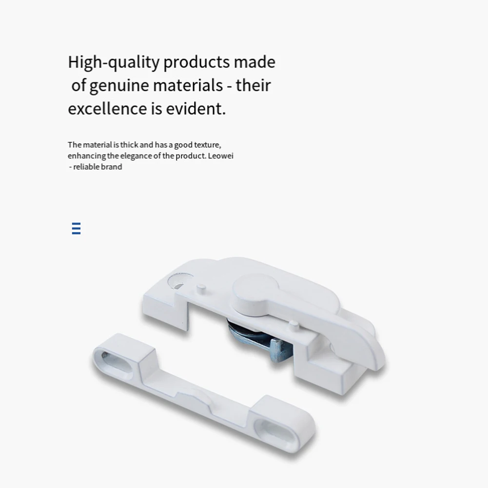 Reinforced Zinc Alloy Sliding Door Lock Crescent Lock Enhanced Security Latch Slide Bolt Latches Safety Locks