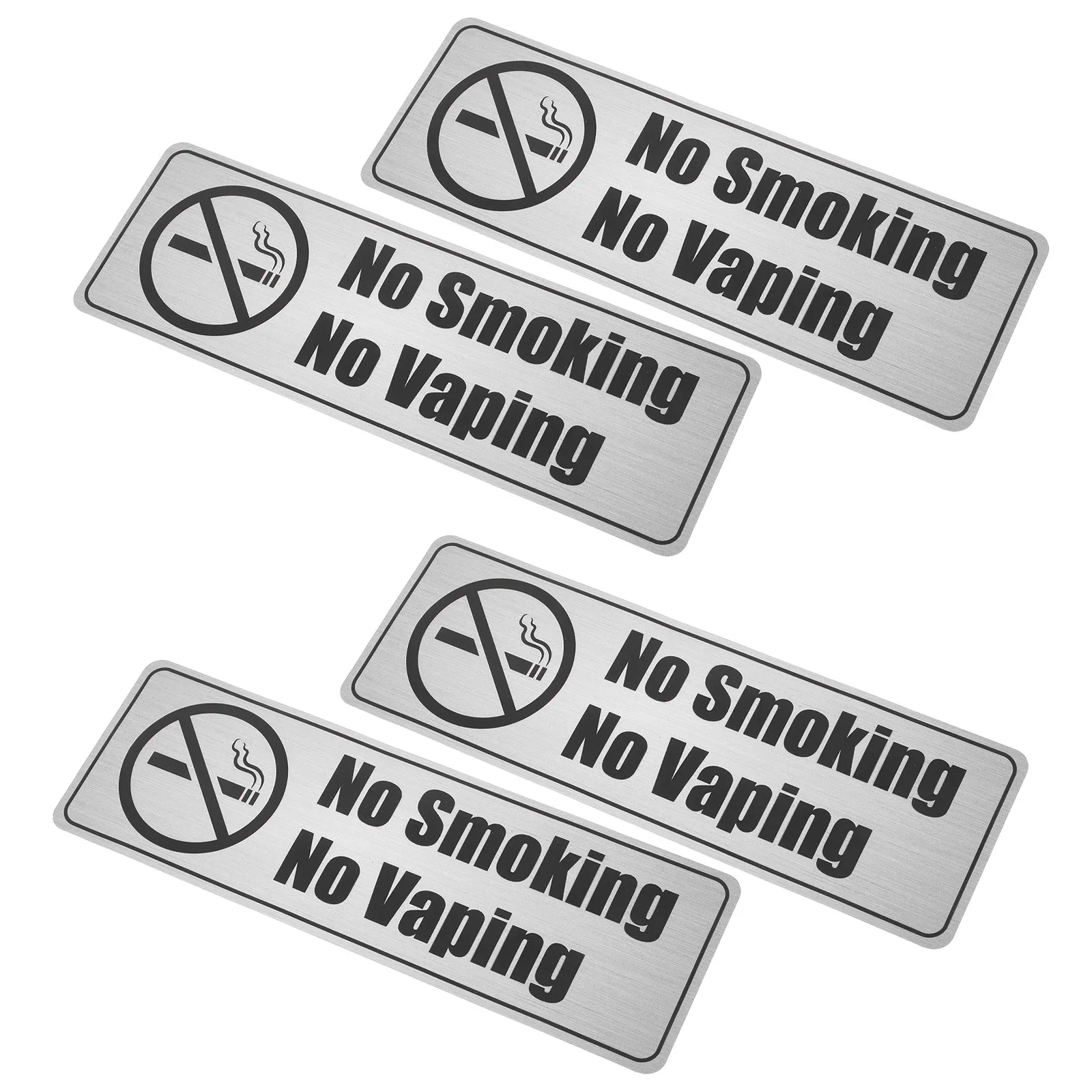 

4Pcs No Smoking Decals PVC Waterproof No Stickers Adhesive for Office Business Indoor Outdoor Warning Signs