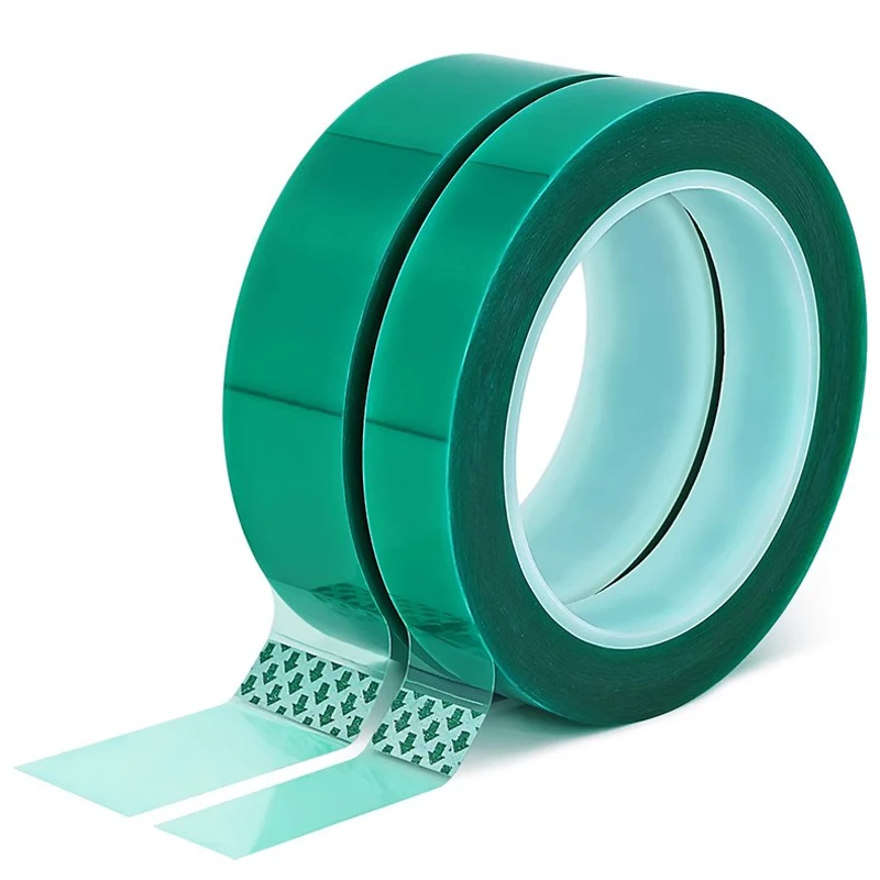 ПЭТ термостойкая клейкая лента, устойчивая к кислотам и щелочам, зеленая силиконовая защитная пленка, клейкая лента