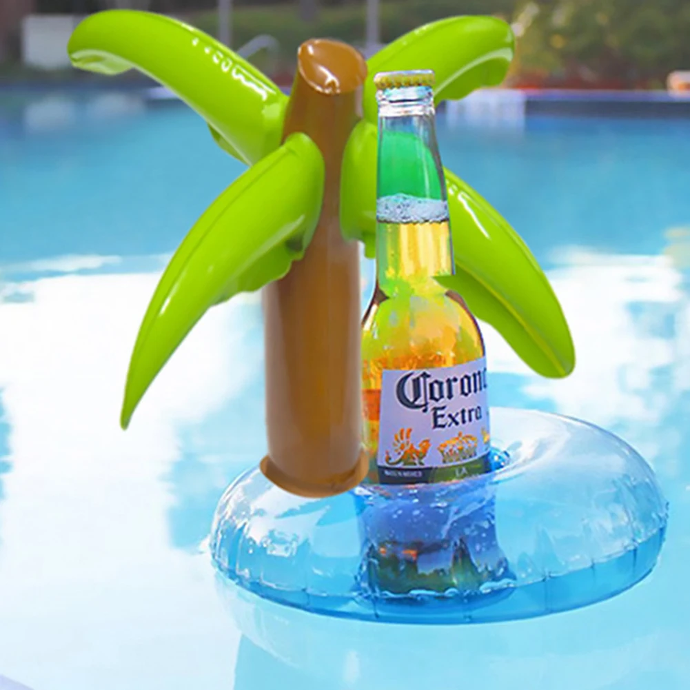 Inflatable Coconut Tree Drink Cup Stand Holder Summer Swimming Pool Floating Swimming Pool Float Drink Float Party