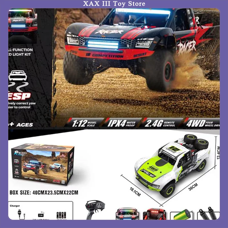 

Новый масштаб 1:12 HB-RD1201-1/1204-1, автомобиль с дистанционным управлением, высокоскоростной полноприводный радиоуправляемый грузовик, игрушка для мальчиков, модель автомобиля, подарок