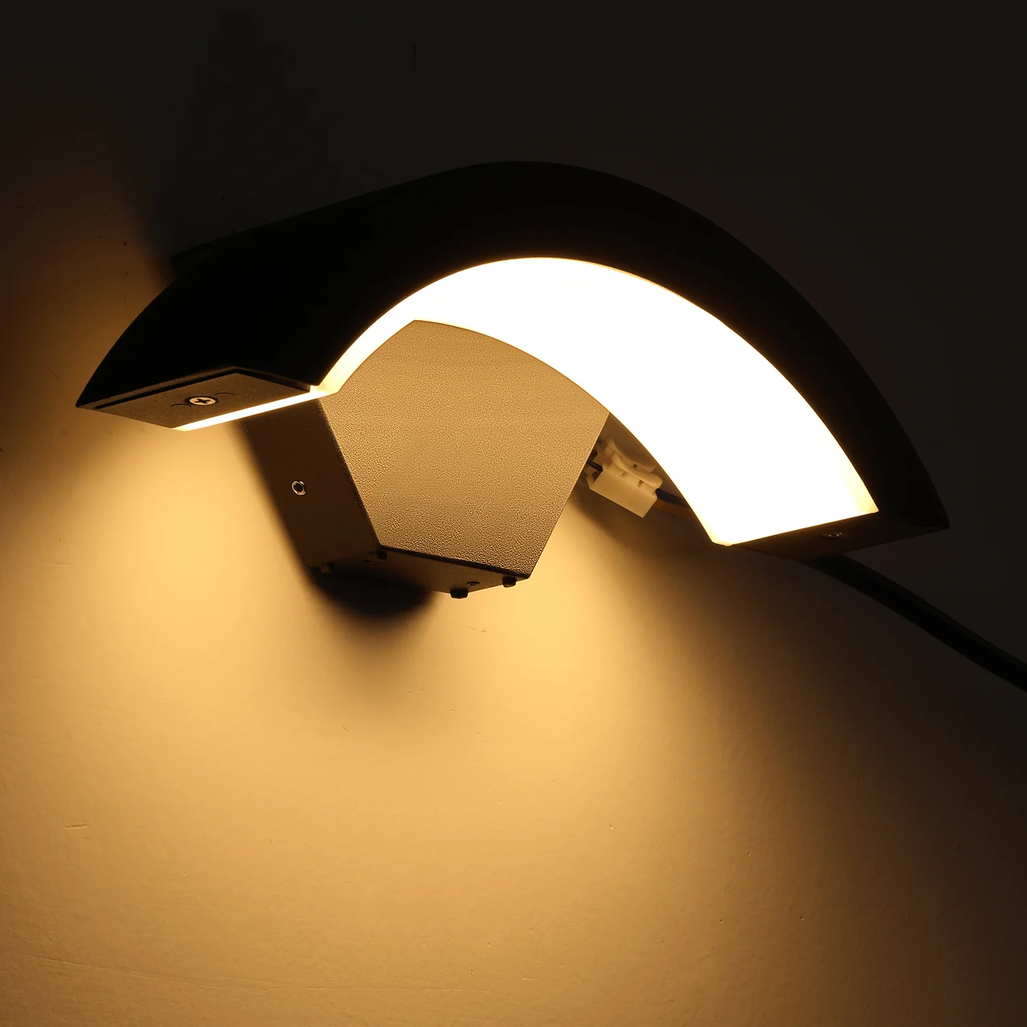 18 W LED-Wandleuchten Dokument den Außen7)., Halber Mond Wandlampe, wasserdicht IP65, Alluminio-Asoonenwandleuchteowo Terrasse