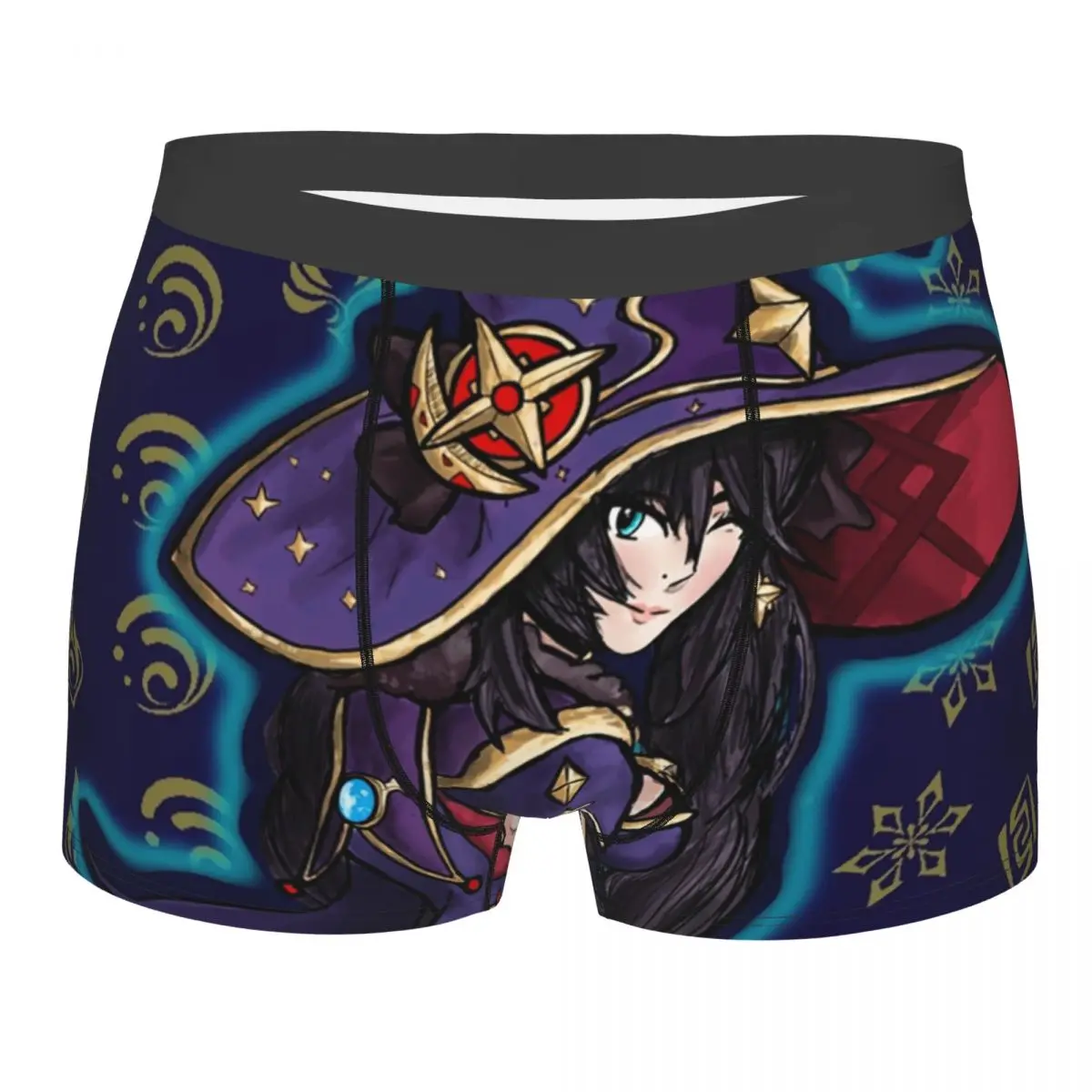 Fashion Genshin Impact Anime Game Boxers Shorts Underpants Male Comfortable Mona Briefs Underwear