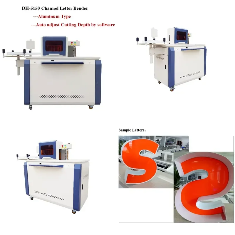 for DH-5150 Aluminum Automatic Adjustment Cutting Depth Software Channel Letter Bending Machine