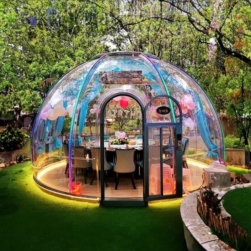 Outdoor Bubble Camping Transparent Starry Sky Dome Tent Igloo Tent Waterproof PC Dome Tent  5 years free warranty