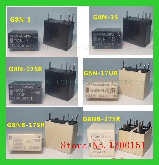G8N-1 G8N-1S G8N-17SR G8N-17UR G8NB-17SR G8NB-27SR G8NW-2H G8NW-2S G8NW-27HR G8NW-27UR 12VDC