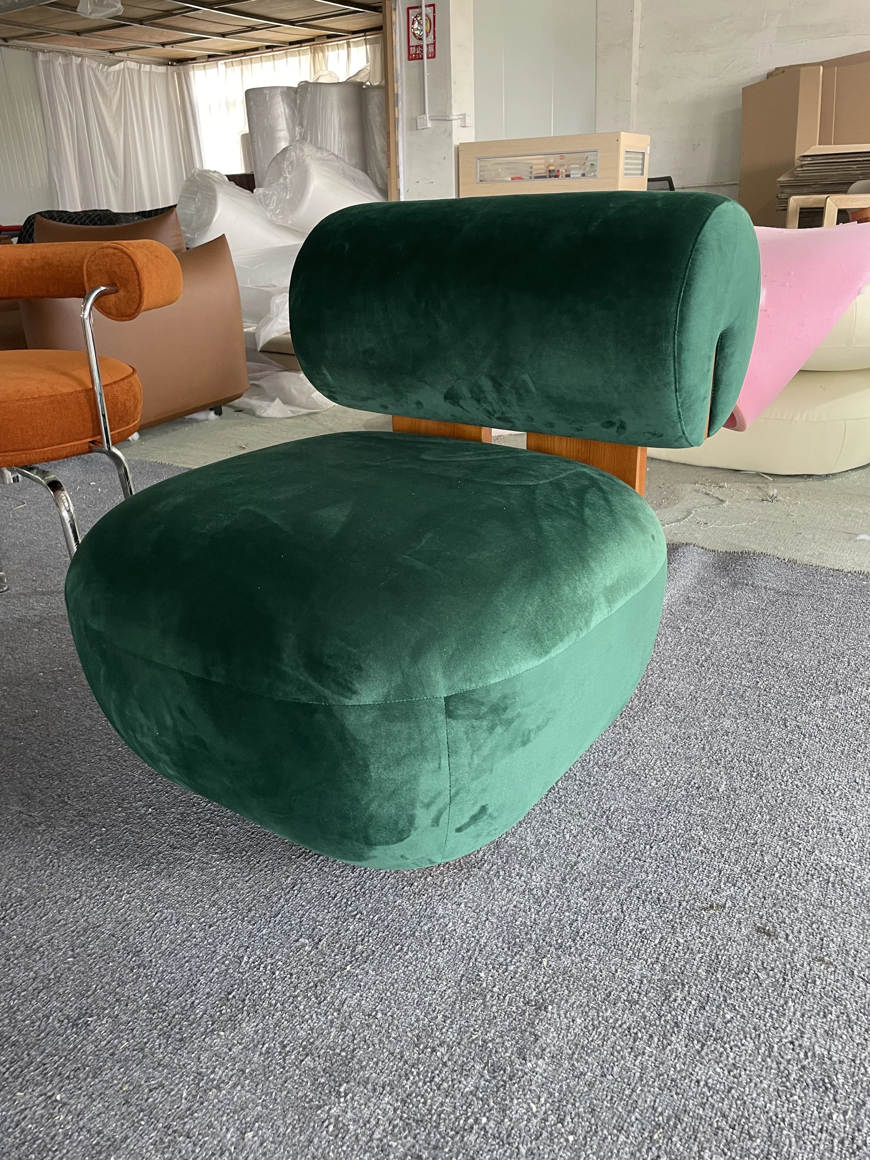 fabric modern living room furniture casual leisure sofa chair
