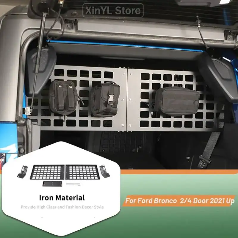 

Trunk Pet Barrier Storage Shelf fit for Ford Bronco 2/4 Door 2021 Up Car Separate Dog Cargo Fence Cargo Organize Accessory