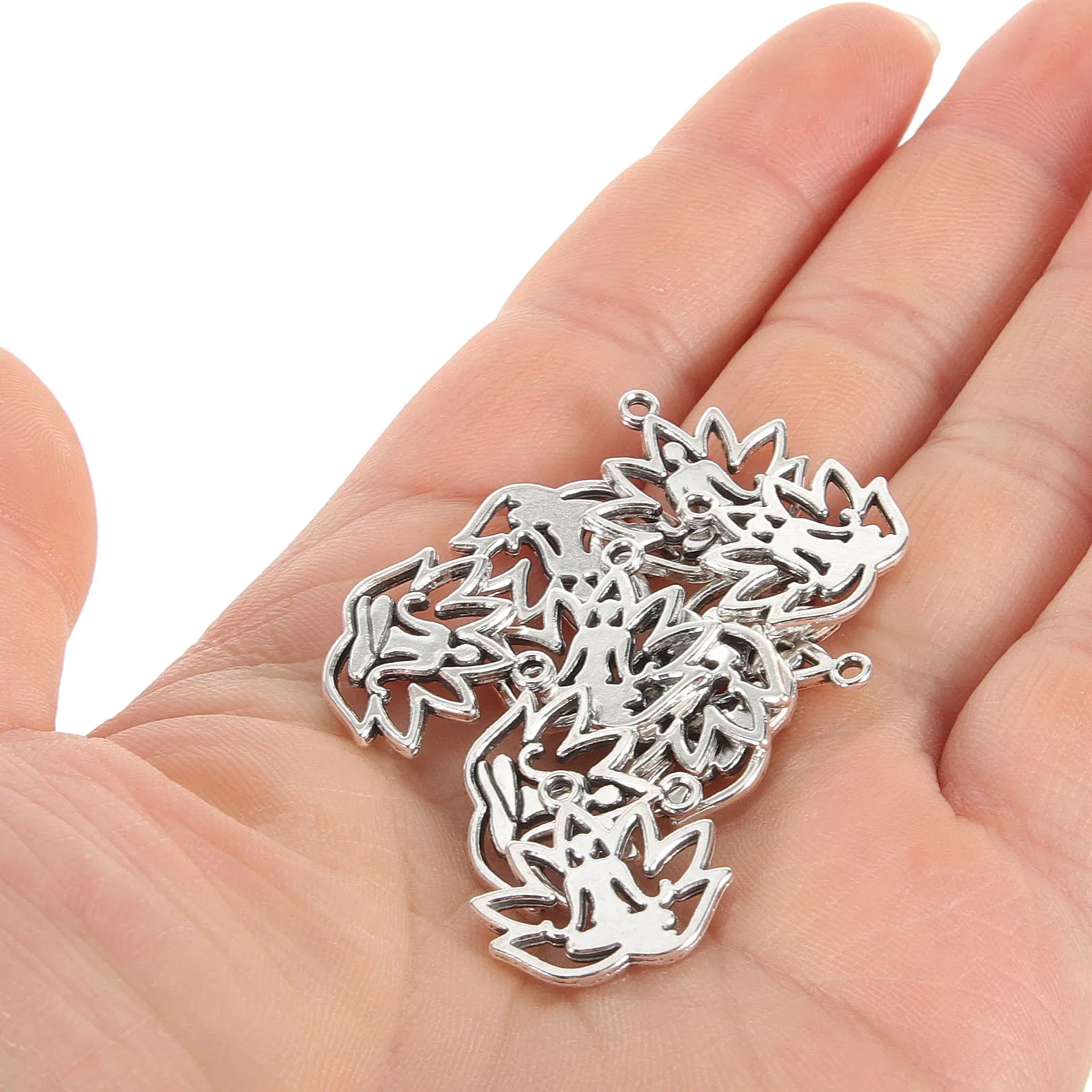 

100 Pcs Spiritual Guanyin Pendant Necklace Pendants for Jewelry Making Hanging Alloy Office