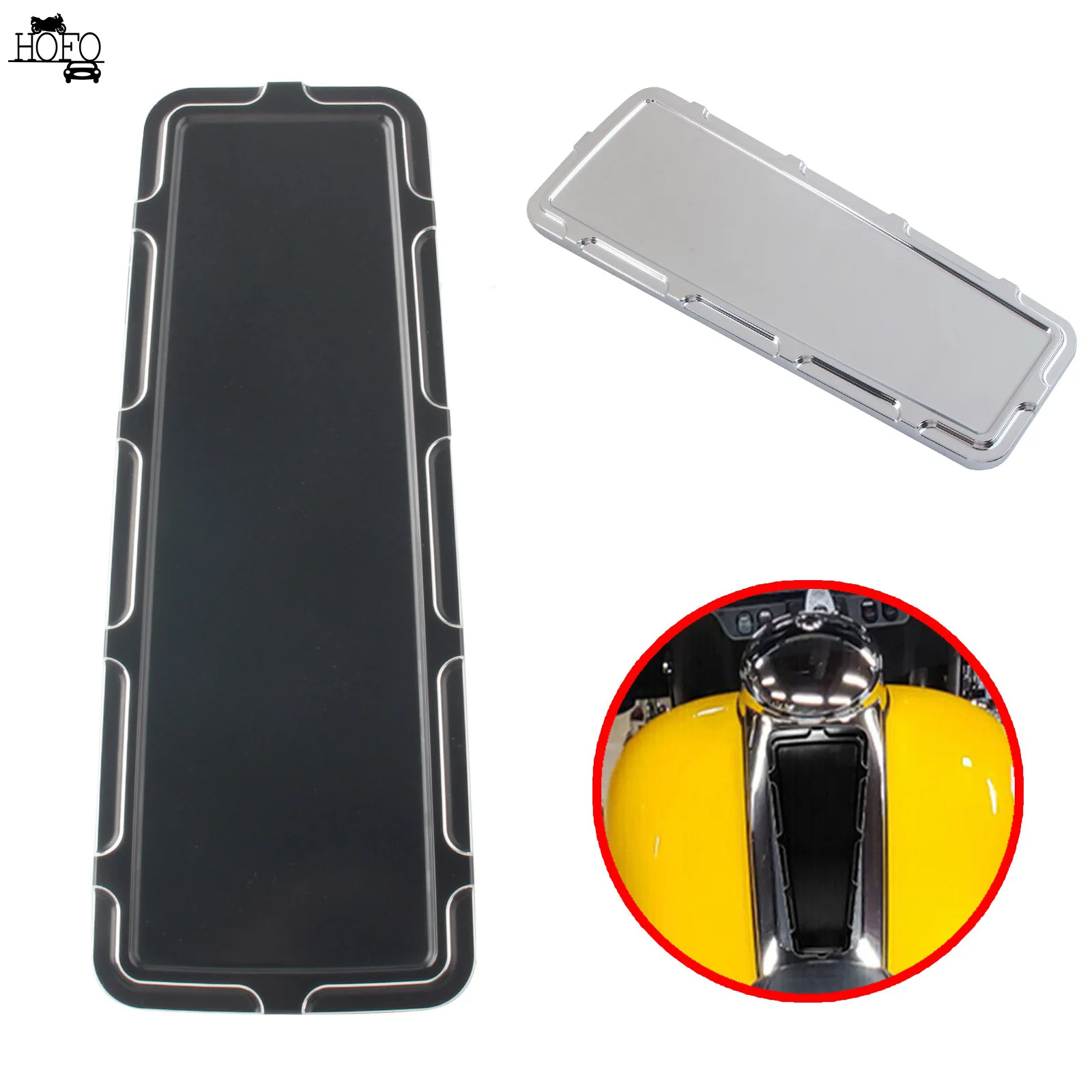 Aluminum Motorcycle Front Gas Tank Dash Insert Cover For Harley Electra Glide Police FLHTP