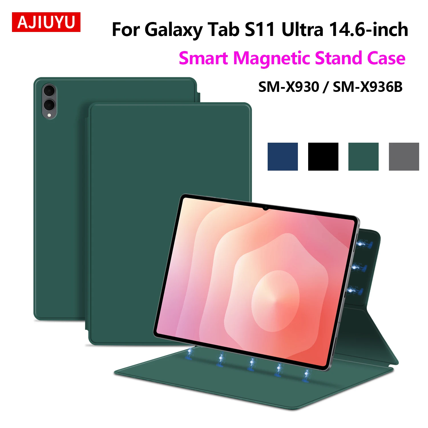 Magnetic Case For Samsung Galaxy Tab S11 Ultra 14.6" Tablet Protective Case for Tab S11 Ultra SM-X930 SM-X936B Smart Stand Case