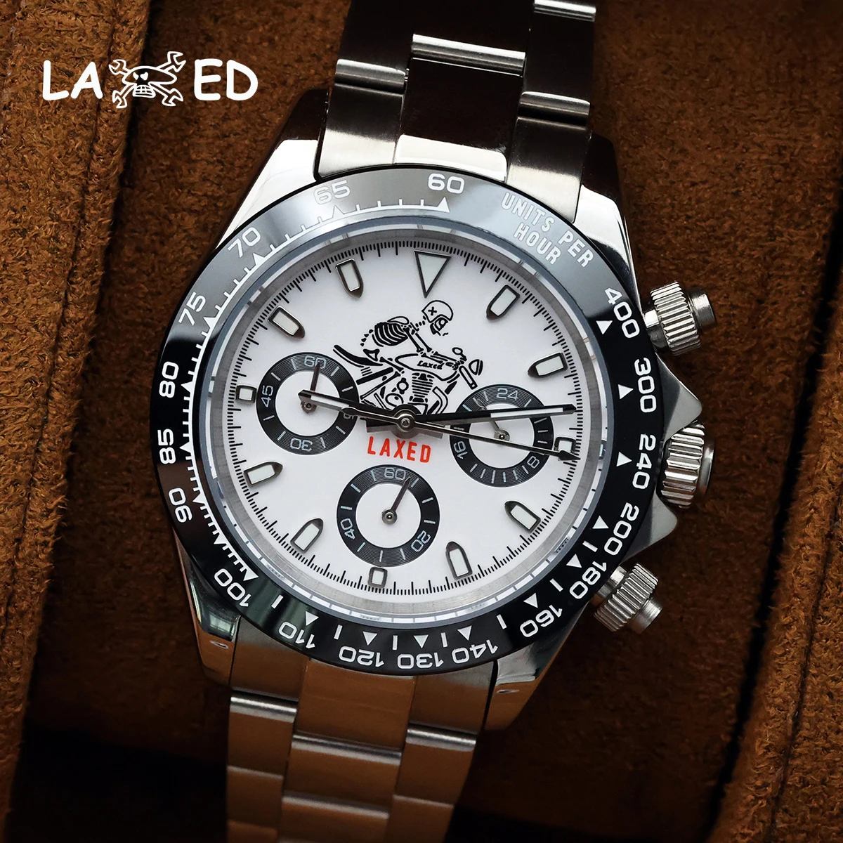 

LAXED New Quartz Men's Watch Luxury Watch Men Chronograph VK63 Waterproof Luminous Sapphire Crystal 39mm Funny Design Watches