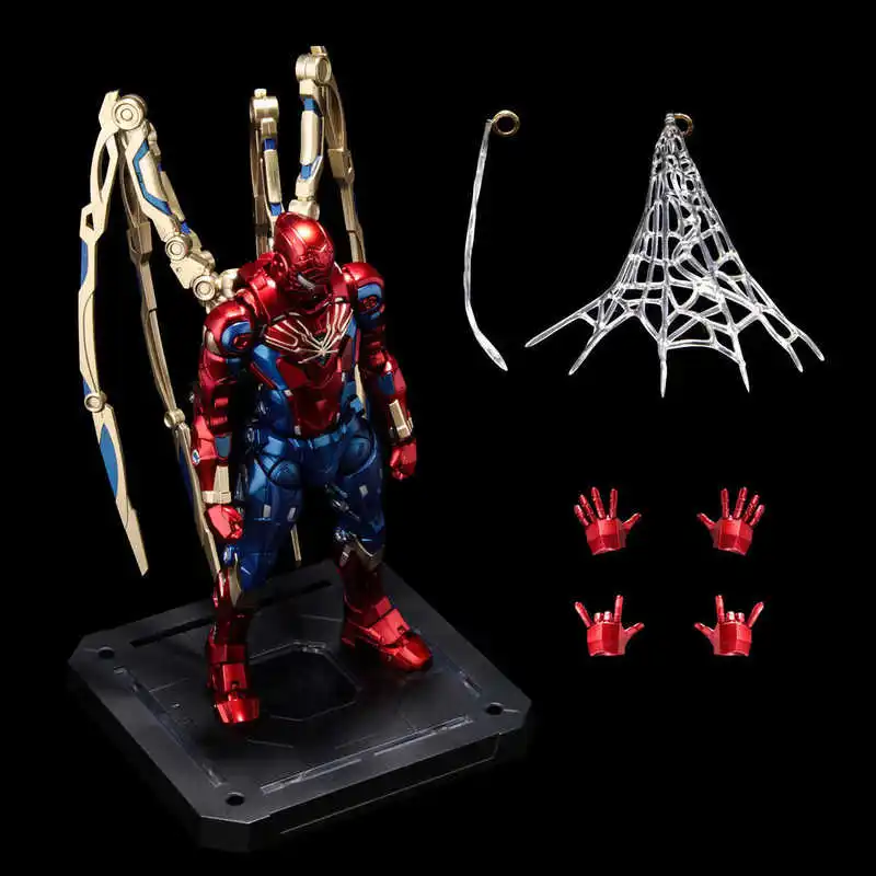 18cm Upgraded Version The Avengers Iron Man Spider Man Deadpool Figurine Pvc Material Handsome Model Desktop Ornament Collection