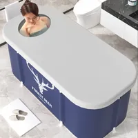 Folding Bathtub Household High-capacity Bathtub Free Installation Space Saving Bathtub Bathroom Insulation Square Double Bathtub