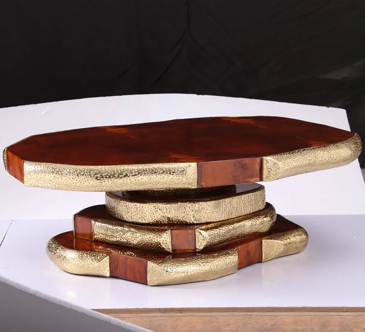 Modern Luxury Home Furniture Round Cast Copper Coffee Table Top Living Room Furniture Dining Manufactured Middle East Customer