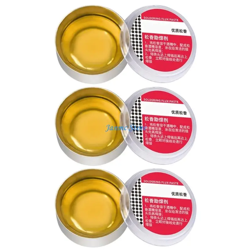 LX0C Iron Case Rosin Solder Flux Pastes for Enhances Joint Integrity Electrical Connection Metal Joining Welding Card Repair