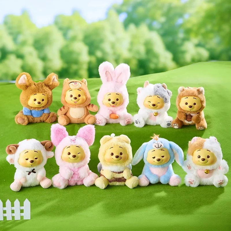 

100%Genuine Disney Pooh Bear Pendant Blind Box Naughty Party Series Vinyl Toy Cute Model Desktop Ornament Collect Birthday Gifts