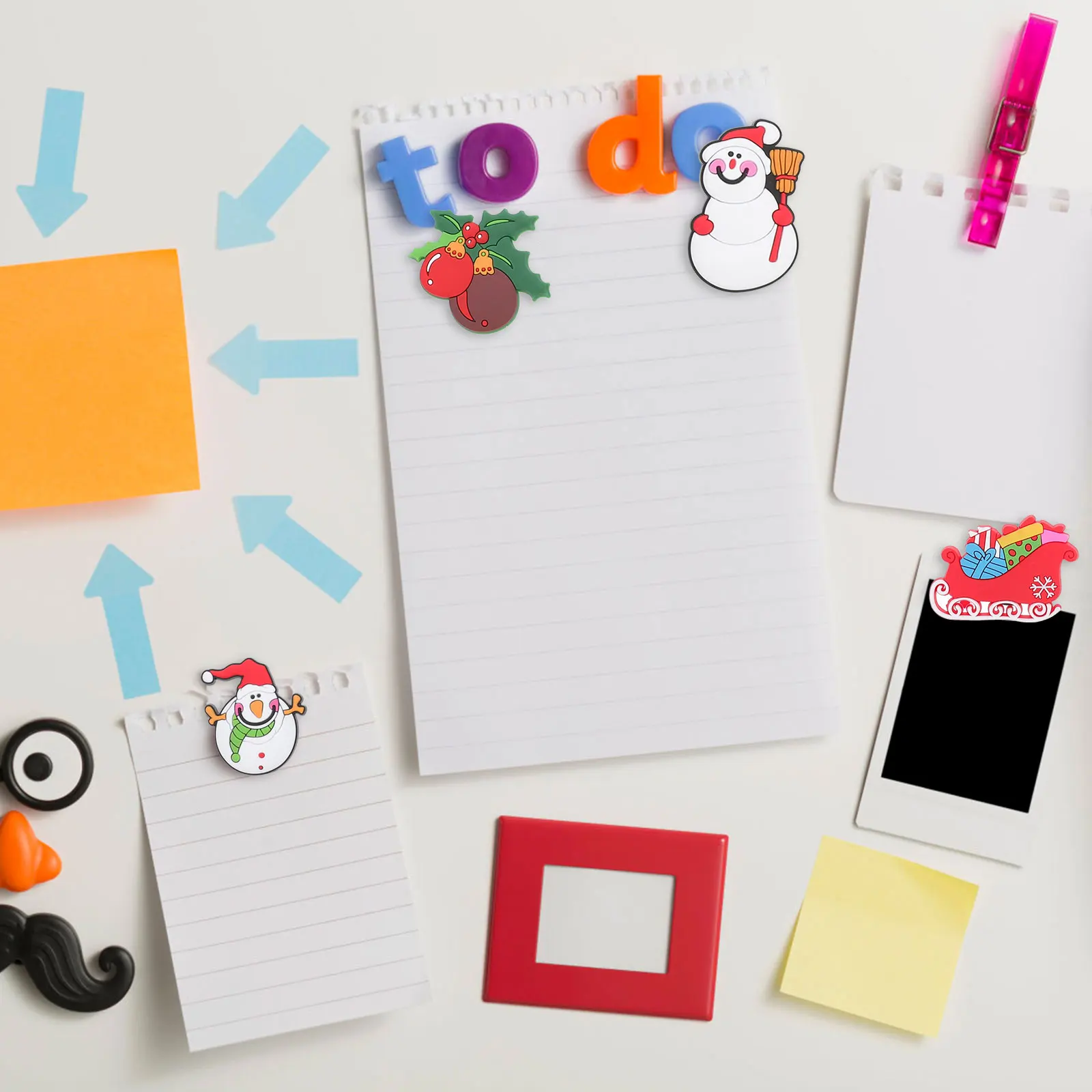 

10Pcs Christmas Fridge Magnet Stickers Xmas Refrigerator Magnetic Decals Holiday Decorative Magnets for Kitchen