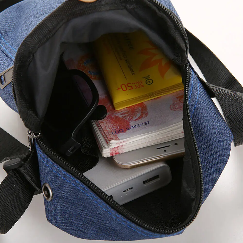 18CM*12CM*4CM Fashion Academic Mens Messenger Bag with zipper Waterproof Cross Body Shoulder Travel Work Utility Bags