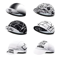 Gorra clásica de ciclismo en blanco y negro, sombrero para montar en bicicleta de carretera al aire libre