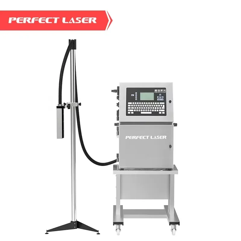 HCY White Inkjet Printer High Speed Automatic for Food Beverage Cable Electronics Packaging Date Batch Number Coding Machine