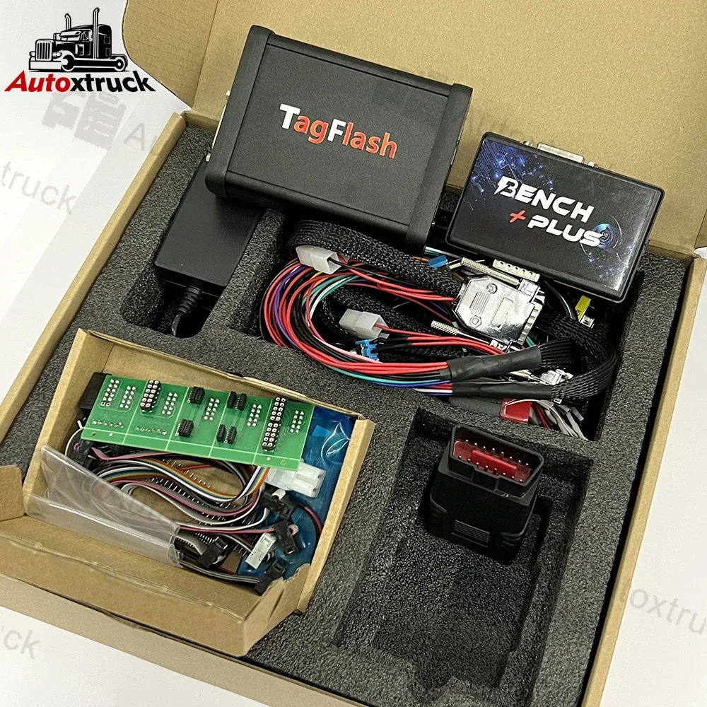 Chip Tuning TAGFlash ECU Programmer Tool Support OBD BENCH BOOT BDM JTAG Mode Full Read TCU Car Truck TAGFlash diagnostic Tool