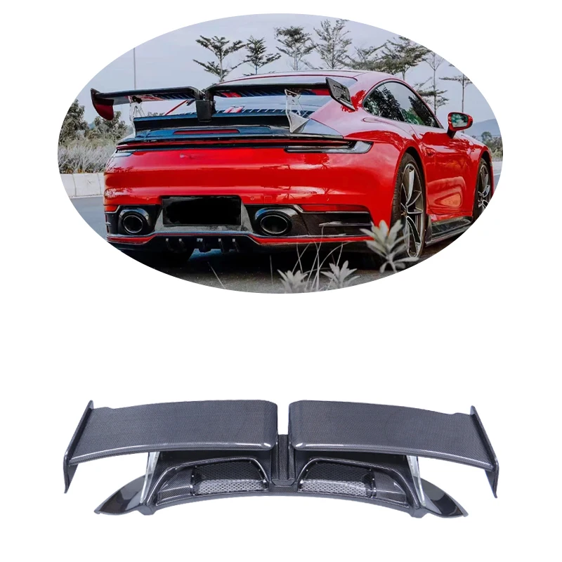 

Заднее крыло из карбона 2020 992, задний спойлер из сухого карбона 992, карбоновое заднее крыло 911 TC