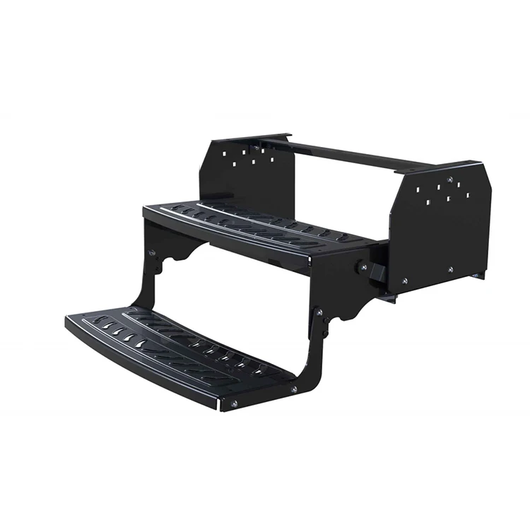 China Supplier  RV Parts Travel Trailer Manual Drop-Down Double Entry Step With High Quality Carbon Steel