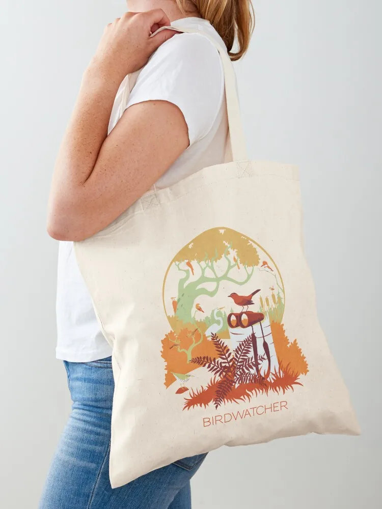 Birdwatcher (reds) Tote Bag tote bag men's Canvas bag Cloth bags