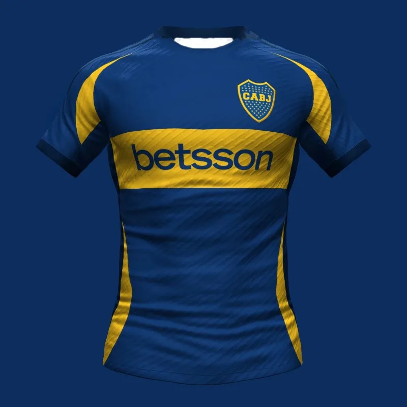 وصل حديثًا قمصان كرة القدم على طراز Boca Juniors للرجال والنساء، قمصان كرة القدم للبالغين، ملابس سريعة الجفاف #1