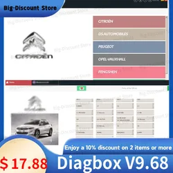 Latest Diagbox V9.68 Native Installation Work With L-EXIA-3 Lex-ia3 PP2000 Diagnose Adaptations Telecoding For Peog-eot/Citro-en