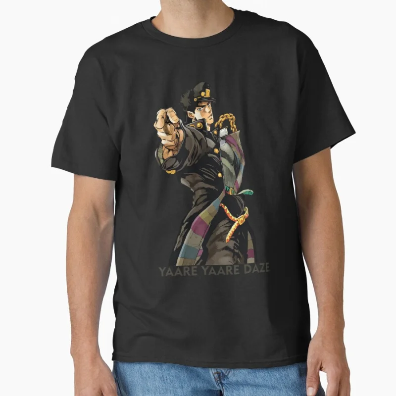 

Yare yare daze JOJO JJBA 80s Manga Jojos bizarre adventure Anime t shirt for men Large size Tops S-6XL 100% cotton Clothes