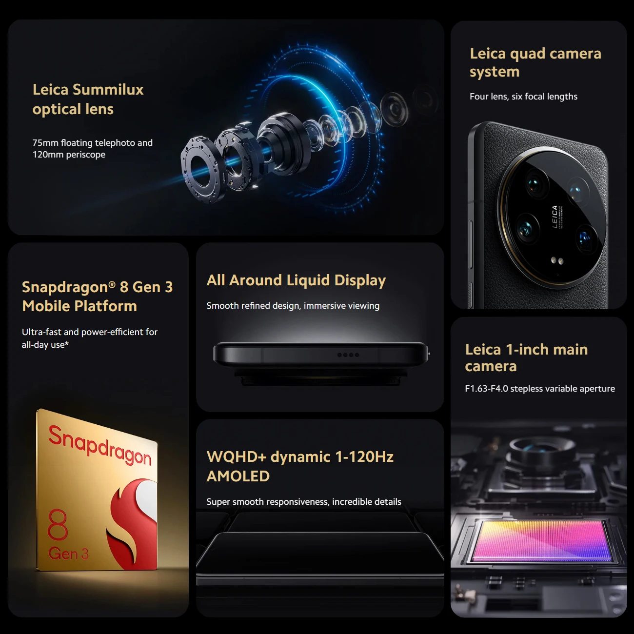 Original Xiaom Mi 14 Ultra Smartphone Snapdragon 8 Gen3 6.73" AMOLED 5000mAh 80W Wireless HyperCharge NFC IP68 Mobile Phone for