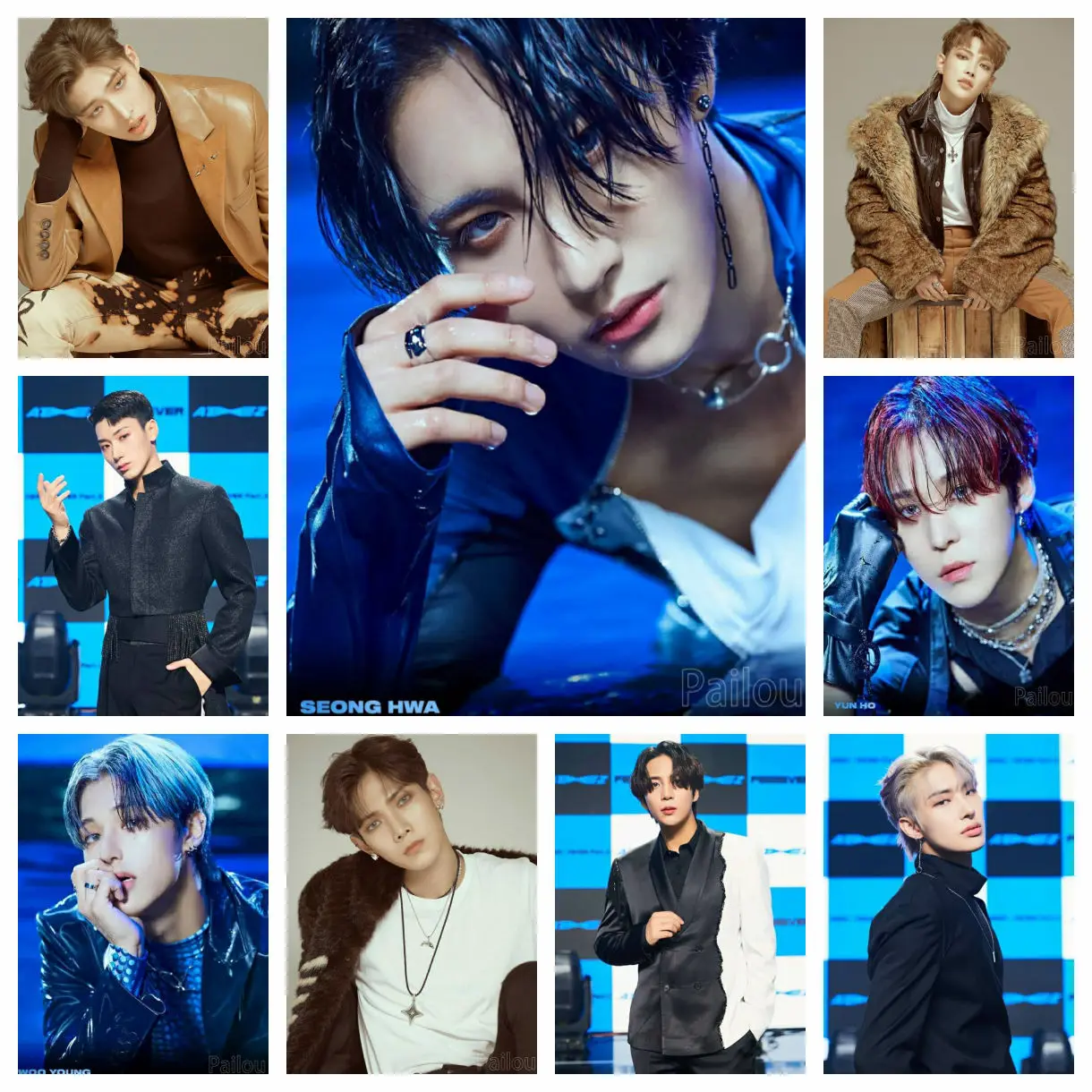 Kpop Ateez Group Diamant Malerei Muster Handwerk Kreuzstich 5D DIY Kunst Mosaik Haus Dekor Neue Zeichnung Geschenk Gedruckte Bilder