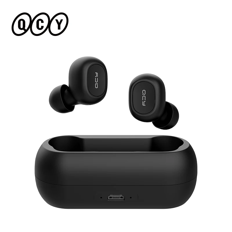 QCY T1C QS1 Bluetooth 5.0 słuchawki bezprzewodowe 3D Stereo TWS słuchawki z podwójny mikrofon zestaw słuchawkowy HD połączenia douszne