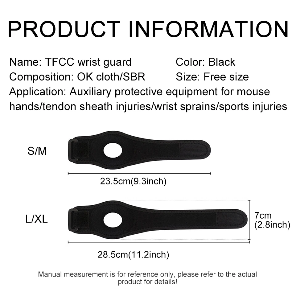 Muñequera de compresión de envoltura ajustable para lágrimas TFCC, alivio de la tendinitis del dolor del túnel carpiano, soporte de muñeca para levantamiento de pesas