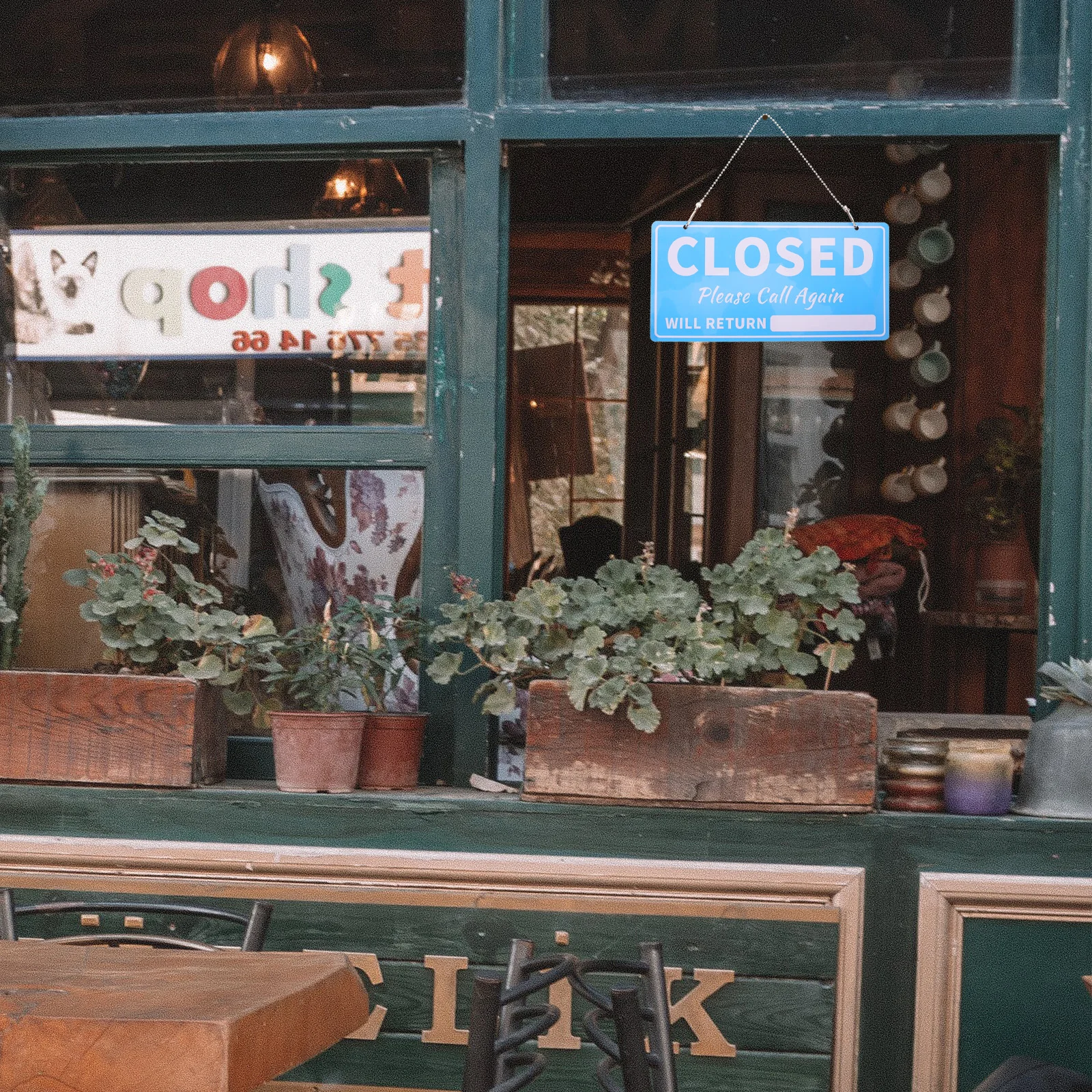 Business Hours Sign Open Closed PVC Thick Design Erasable Sun Resistant Fade Proof Market Use Clear View Door Decor