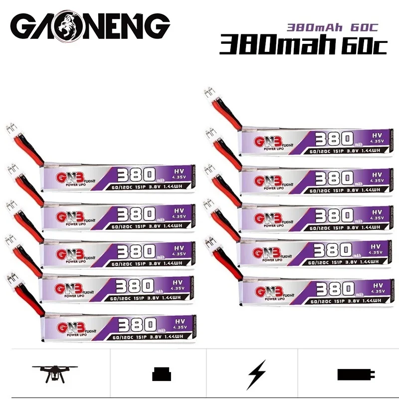 

GAONENG/GNB 1S 380 мАч 3,8 в/4,35 в 60C/120C LiHV/Lipo аккумулятор для Snapper6/7/8/Mobula7/URUAV UR65/UK65/US65/BetaFPV65/75 FPV Дрон