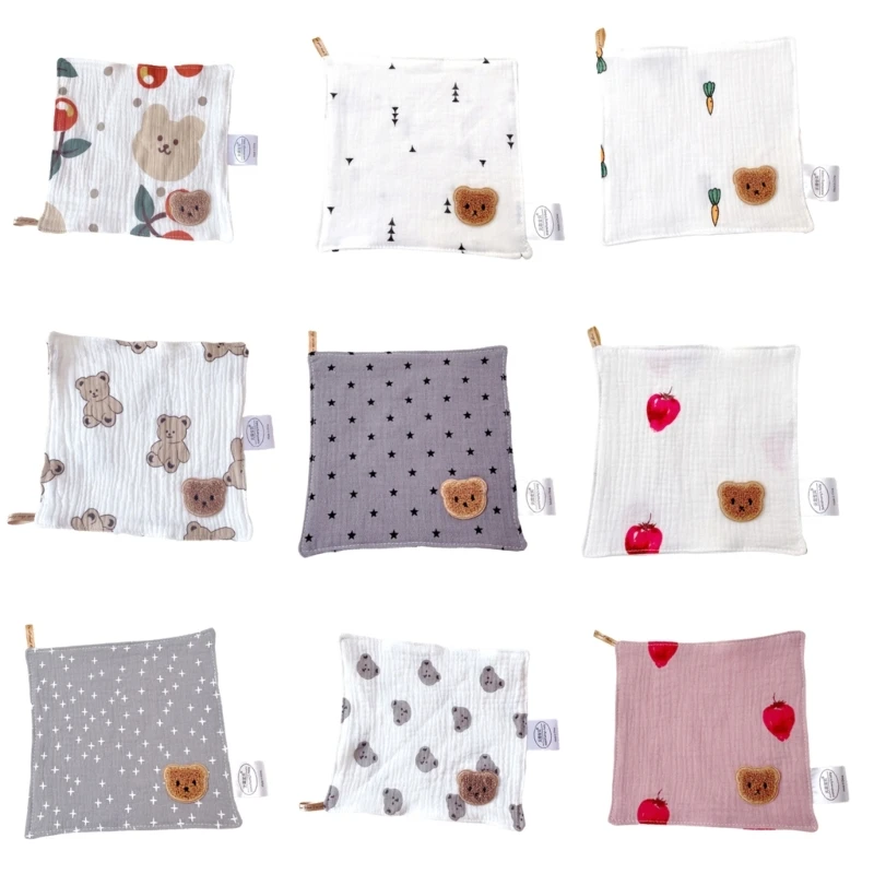 

Lovely Baby Cotton Washcloths Multi-pattern Design for Unisex Cotton Wash Cloth for Baby Face- Body Comfy- & Soft Wipes