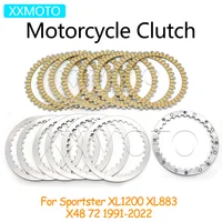 Para Harley Sportster XL1200 XL883 XL 1200 883 X48 72 1991-2021 2022 Placas de resorte de embrague de motocicleta Kits de discos de acero de fricción